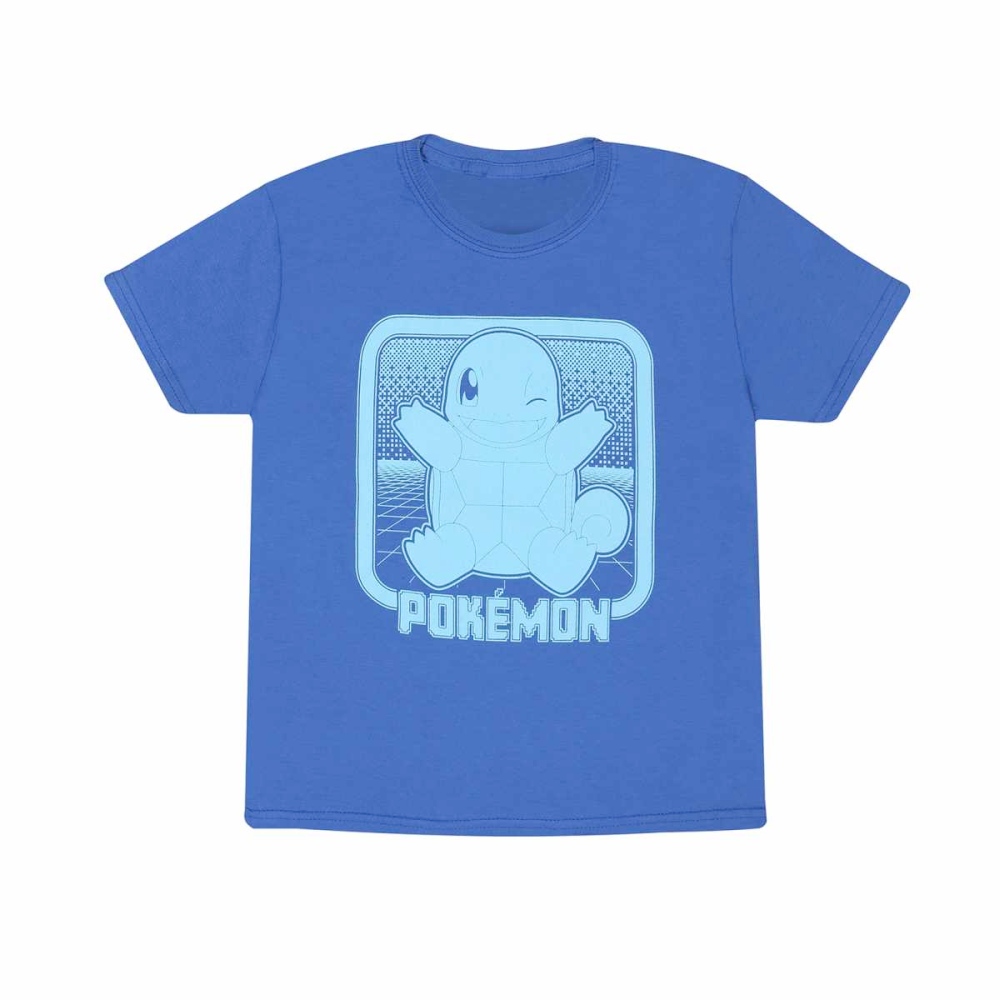 Pokémon - Squirtle Retro Arcade Kinder T-shirt - Blauw